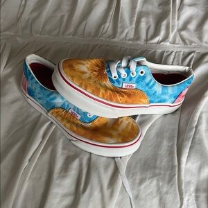 Vans Kids Sneakers - Blue, Orange, and Pink Tie-Dye